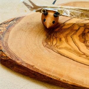 Raw Edge Live Wood Hand-Crafted OLIVE WOOD Cheese and Charcuterie Cutting Board